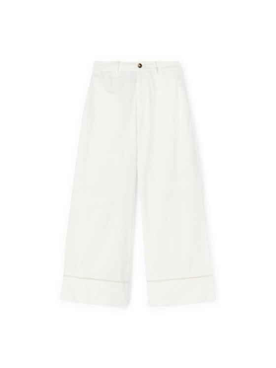 Motivi Motivi Pantaloni di tessuto P001Q003962N011 Bianco Over Fit