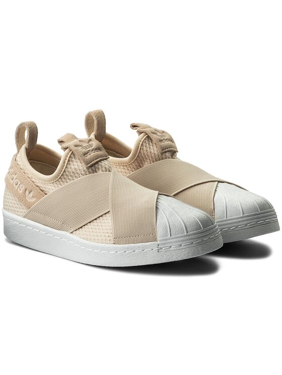 Adidas originals women's superstar slip on trainers linen deals