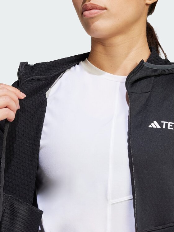 adidas adidas Bluza techniczna Terrex Xperior Climawarm Light Fleece Czarny Slim Fit