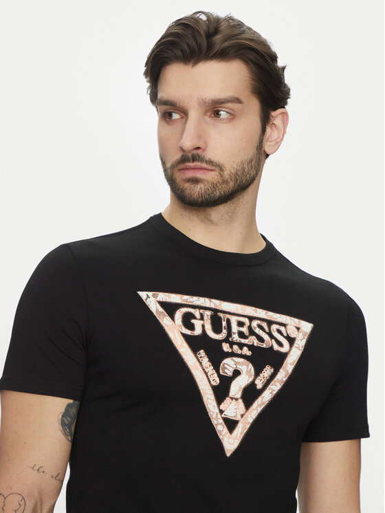 Guess Guess Póló M5GI06I3Z14 Fekete Regular Fit