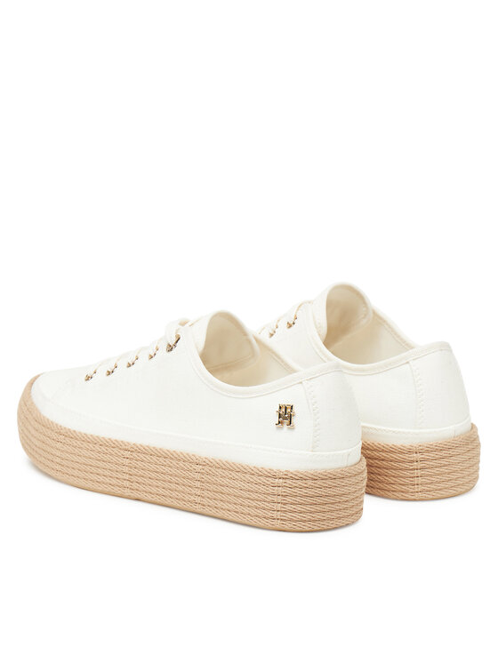 Tommy Hilfiger Tommy Hilfiger Espadrile Vulc Espadrille Sneaker FW0FW08404 Alb