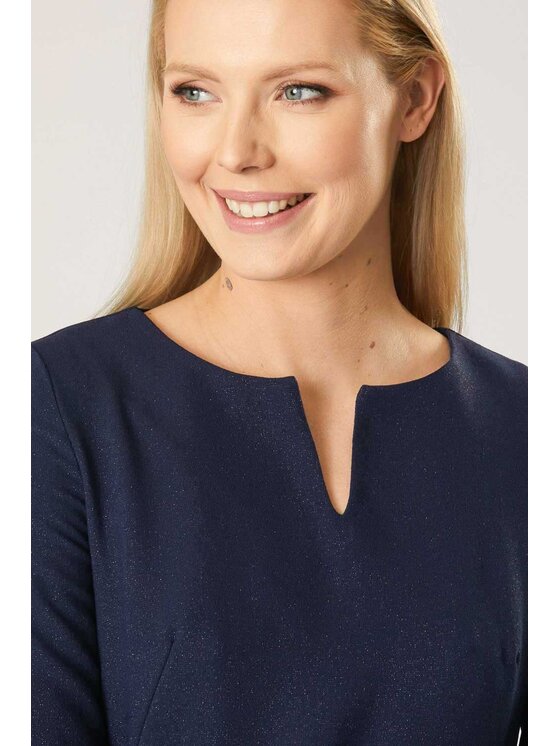 QUIOSQUE QUIOSQUE Každodenné šaty 13-TK-4044 Tmavomodrá Regular Fit