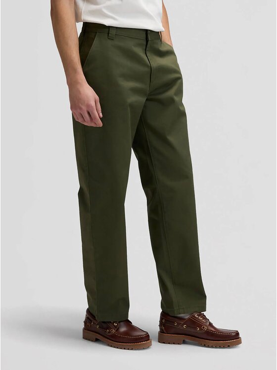 Lee Lee Jeansy LOOSE WORKWEAR CHINO Zielony Loose Fit
