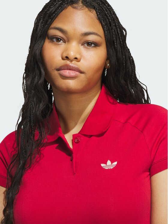 adidas adidas Sukienka koszulowa 168166 Czerwony Fitted Fit
