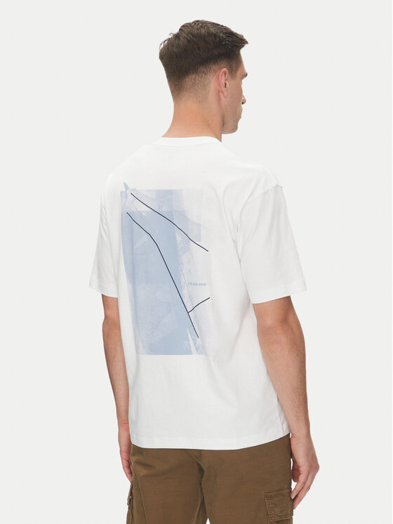 BOSS BOSS Tričko 50546374 Biela Relaxed Fit
