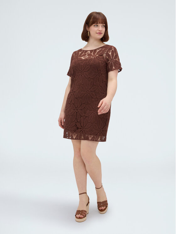 Fiorella Rubino Fiorella Rubino Sukienka codzienna 7034T001798N022 Brązowy A-Line Fit
