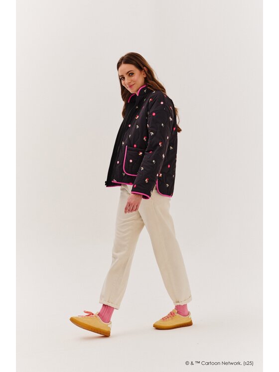 NAOKO NAOKO Prechodná bunda Powerpuff Girls Čierna Regular Fit