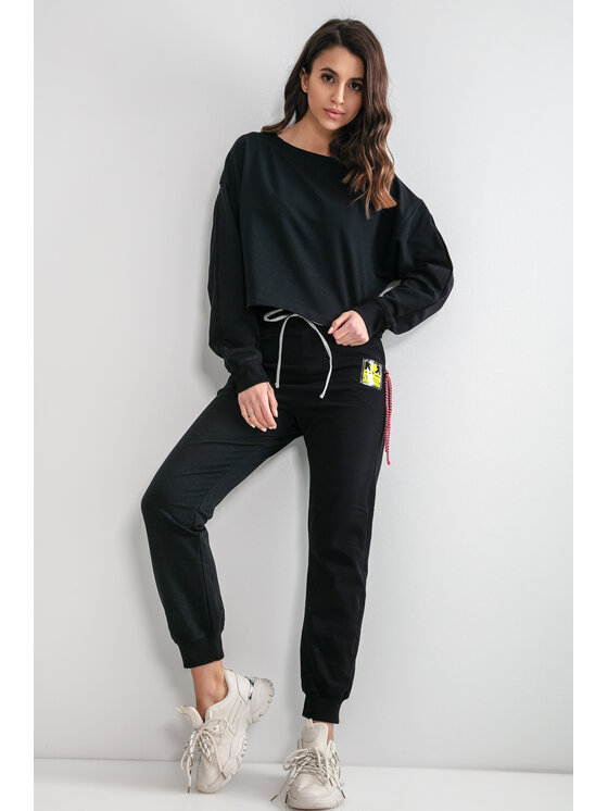 Fobya Fobya Komplet dresowy F1174 Czarny Active Fit