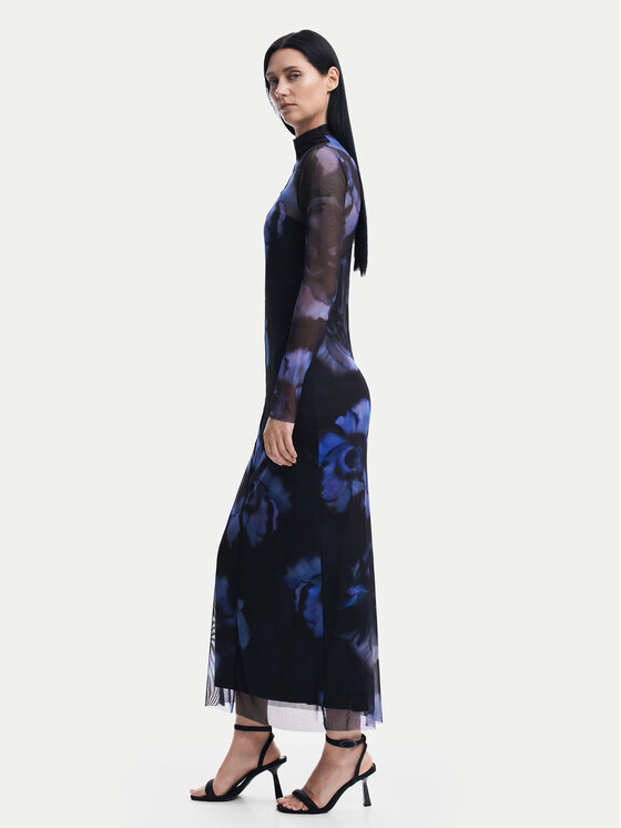 Desigual Desigual Každodenní šaty Nueva Orleans 24WWVK54 Modrá Slim Fit
