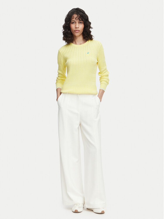 Beverly Hills Polo Club Beverly Hills Polo Club Sweter P-SS26W-M537390 Żółty Regular Fit