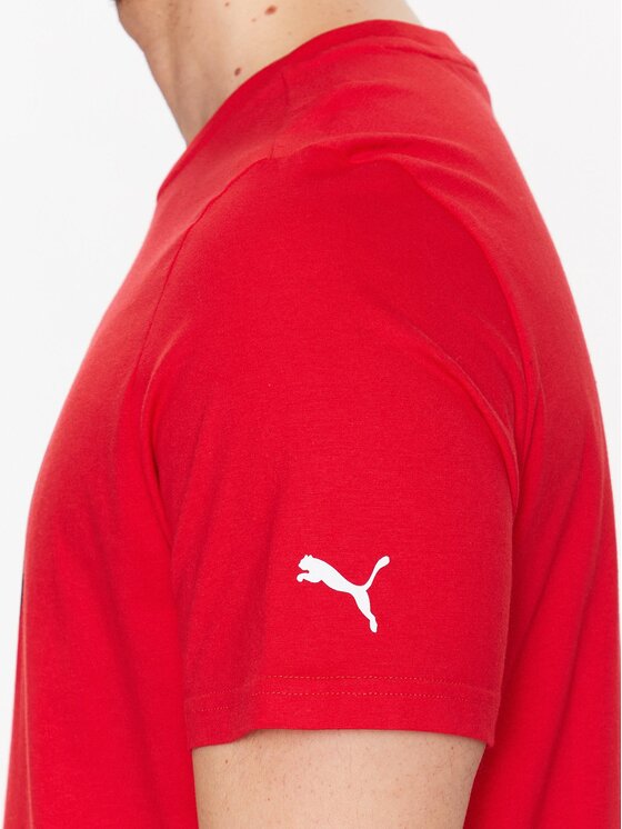 Puma Puma T-Shirt Scuderia Ferrari Big Shield 538175 Czerwony Regular Fit