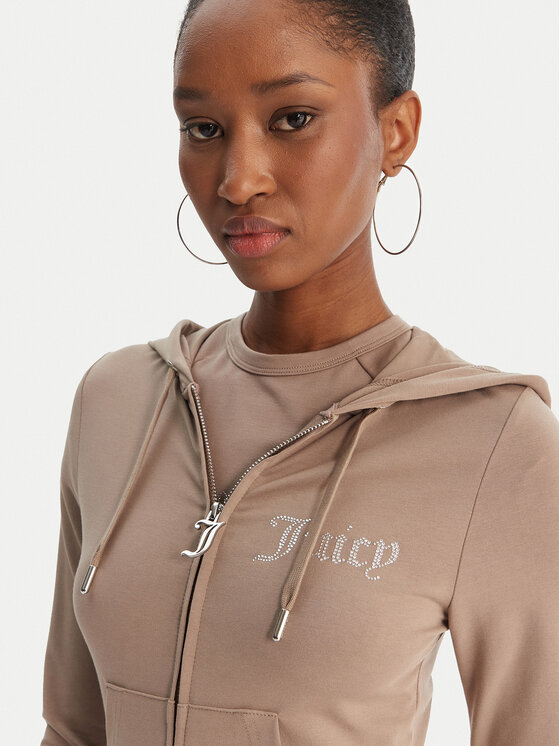 Juicy Couture Juicy Couture Mikina Oola JCWAS126306 Béžová Slim Fit