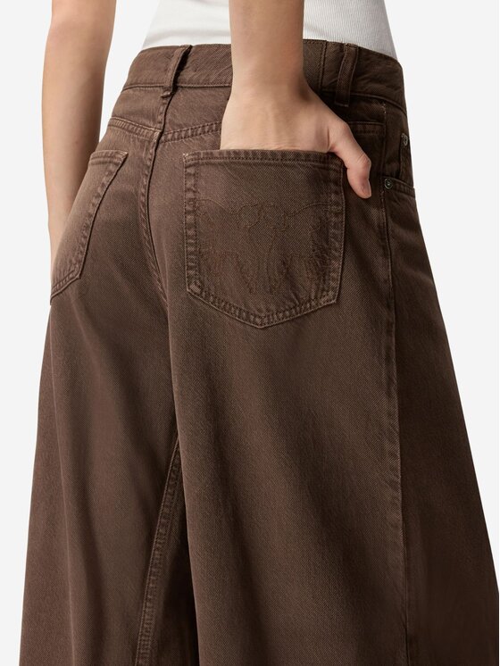 PINKO PINKO Τζιν WINONA WIDE LEG BULL SLEGATO Καφέ Regular Fit