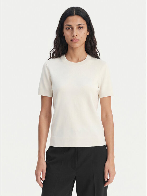 Calvin Klein Tricou LV147E303G Écru Regular Fit