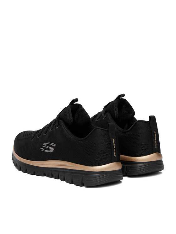 Skechers Skechers Αθλητικά CEO-GRACEFUL 12615 BKRG Μαύρο