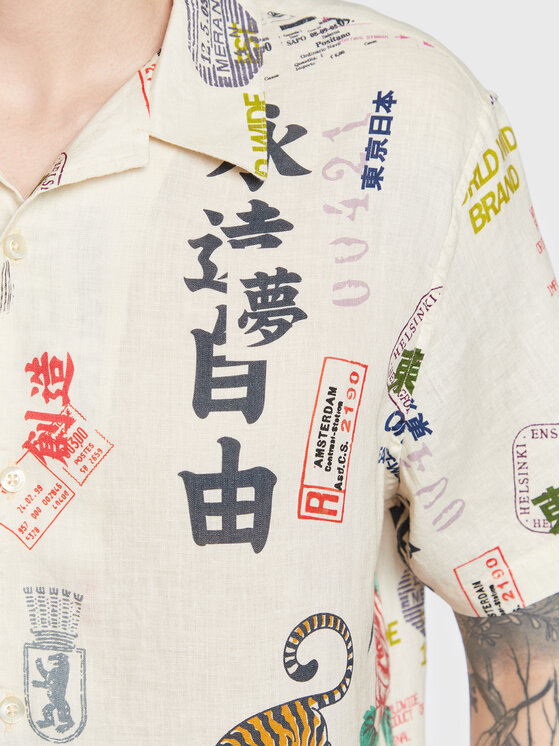 Camicia Island M3GH39 WERX0 Multicolore Slim Fit