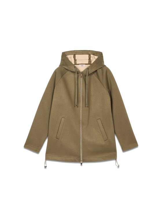 Oltre Oltre Cappotto 8141J000208N0S5 Verde A-Line Fit