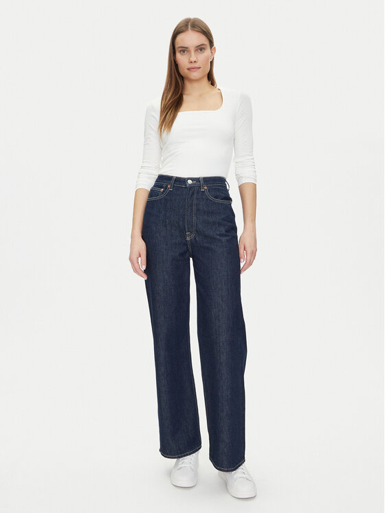 Gap Gap Bluzka 637795-02 Biały Regular Fit