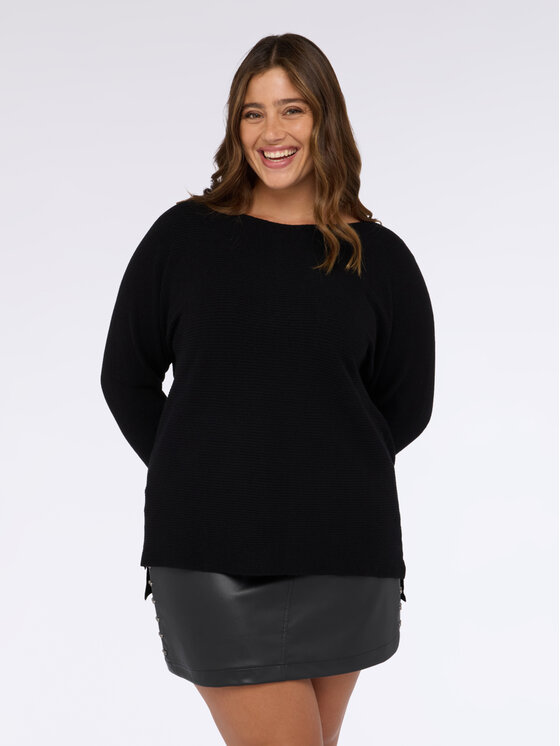 Fiorella Rubino Fiorella Rubino Sweter M024E002010N033 Czarny Regular Fit