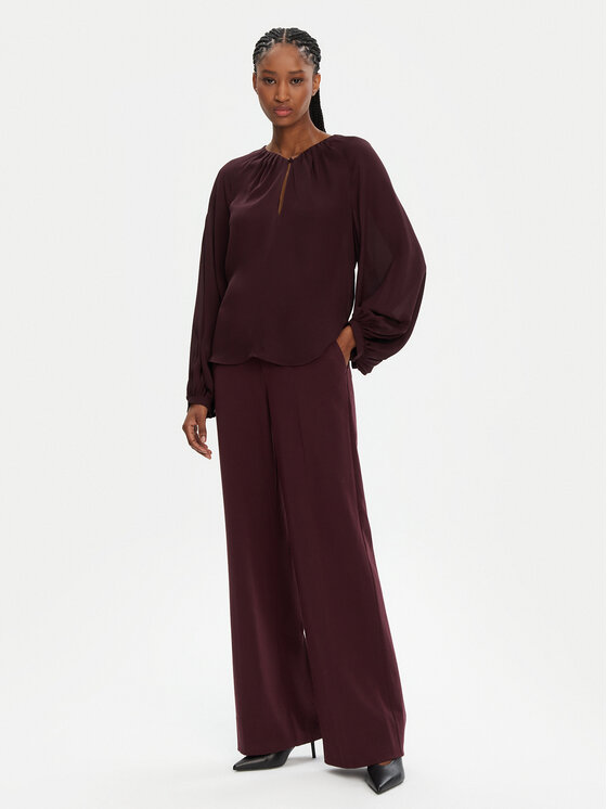 STAUD STAUD Bluse Fabian R24F1106SG Dunkelrot Regular Fit