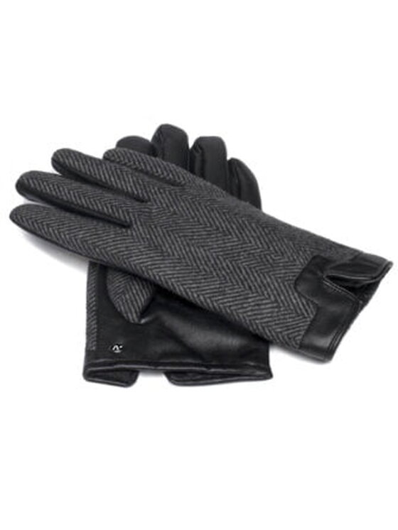 Rękawiczki Męskie napo gloves, Szare, napoTWEED eco (Czarne/Szare) L