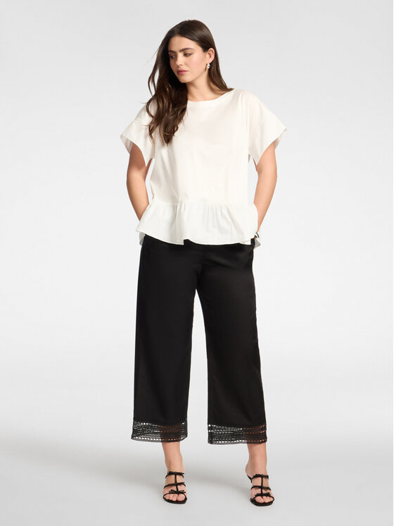 Elena Mirò Elena Mirò T-Shirt G068E000319N011 Biały Regular Fit