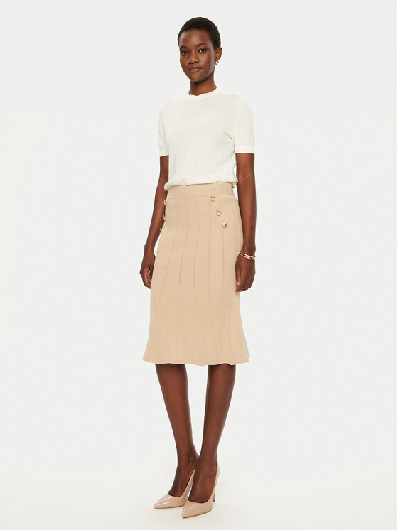 Marciano Guess Marciano Guess Midi suknja 5RGD07 5810Z Bež Regular Fit