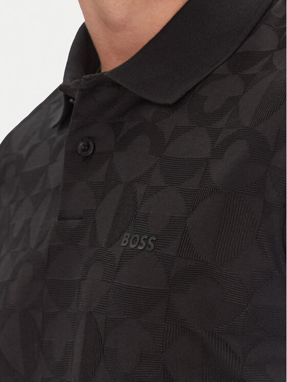 BOSS BOSS Polo Pirax 50538191 Crna Relaxed Fit