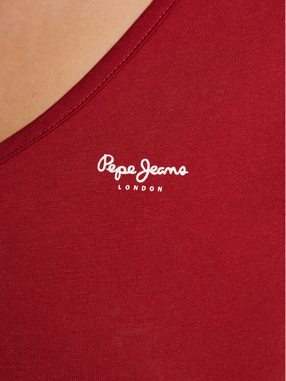 Pepe Jeans Pepe Jeans T-Shirt Corine PL505305 Czerwony Regular Fit