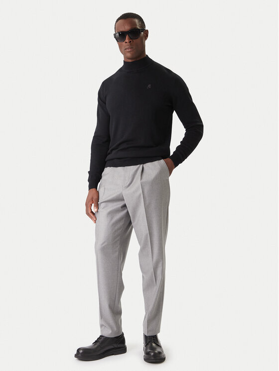 KARL LAGERFELD KARL LAGERFELD Rollkragenpullover 655002 554399 Schwarz Slim Fit