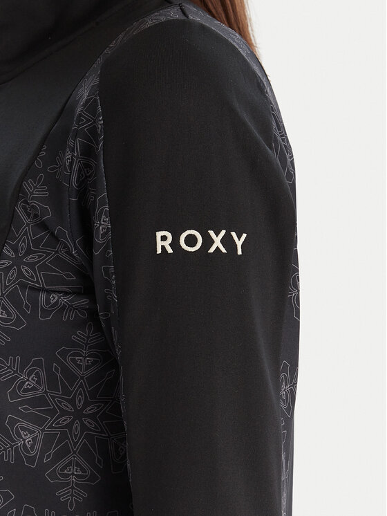 Roxy Roxy Termoaktív felső Daybreak Brushed Half Zip ERJLW03054 Fekete Slim Fit