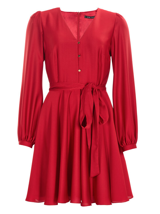 Swing Swing Rochie cocktail 5AI13900 Roșu Regular Fit