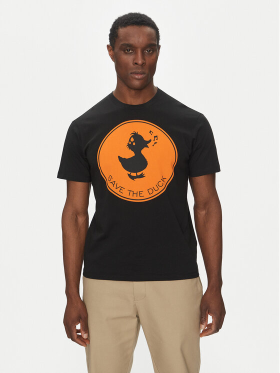 Save The Duck Save The Duck T-Shirt DT0825M BESY20 Czarny Regular Fit