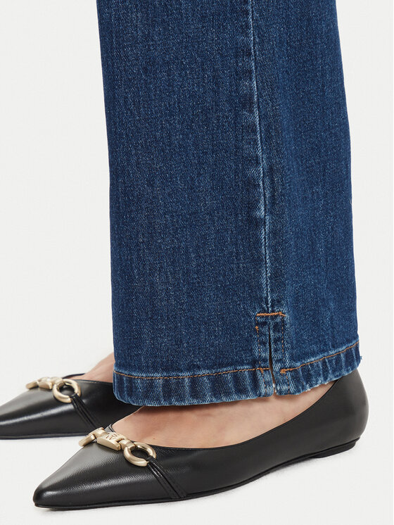 TWINSET TWINSET Jeans hlače 242AT2273 Modra Flare Fit