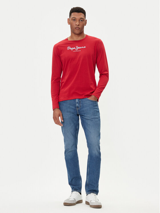 Pepe Jeans Pepe Jeans Longsleeve Eggo Long N PM5010135 Czerwony Regular Fit