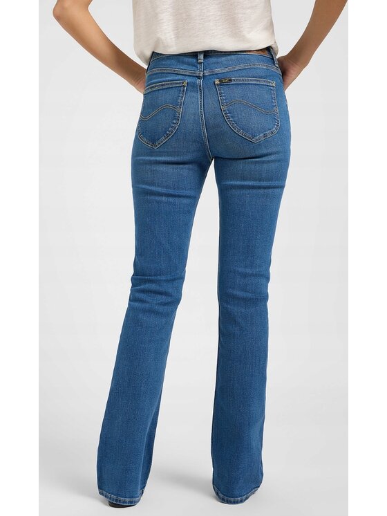 Lee Lee Jeansy Breese Boot Niebieski Bootcut Fit