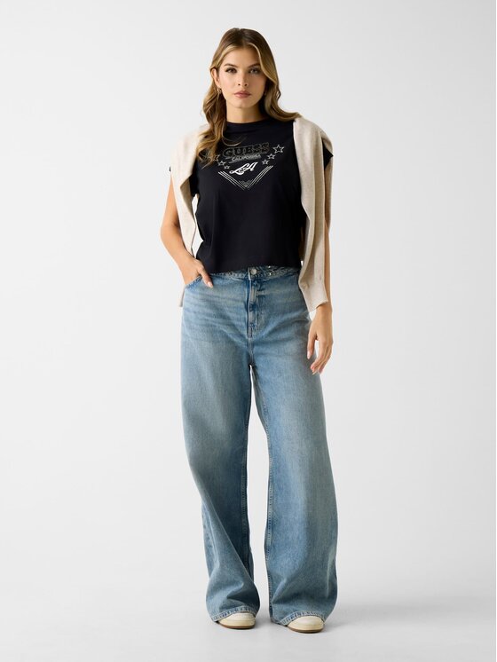 Guess Guess T-shirt 180405 Crna Classic Fit