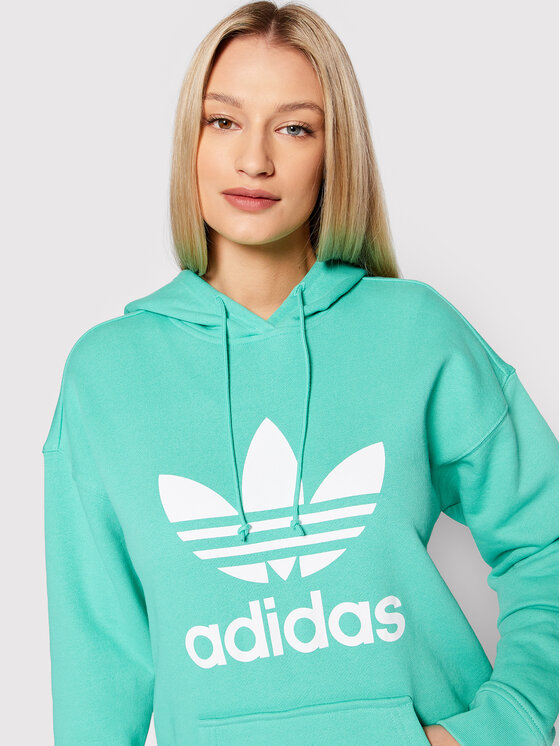 Felpa adicolor Trefoil HE6954 Verde Regular Fit