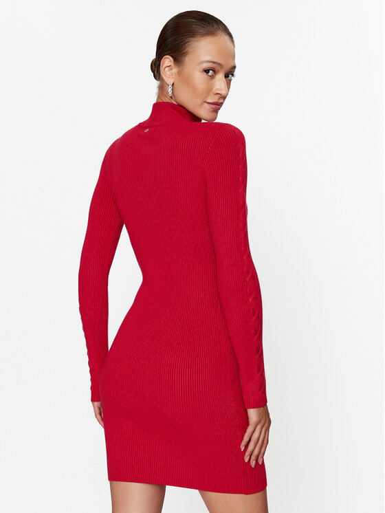 Guess Guess Trikotažinė suknelė W3BK0W Z2YJ2 Raudona Slim Fit