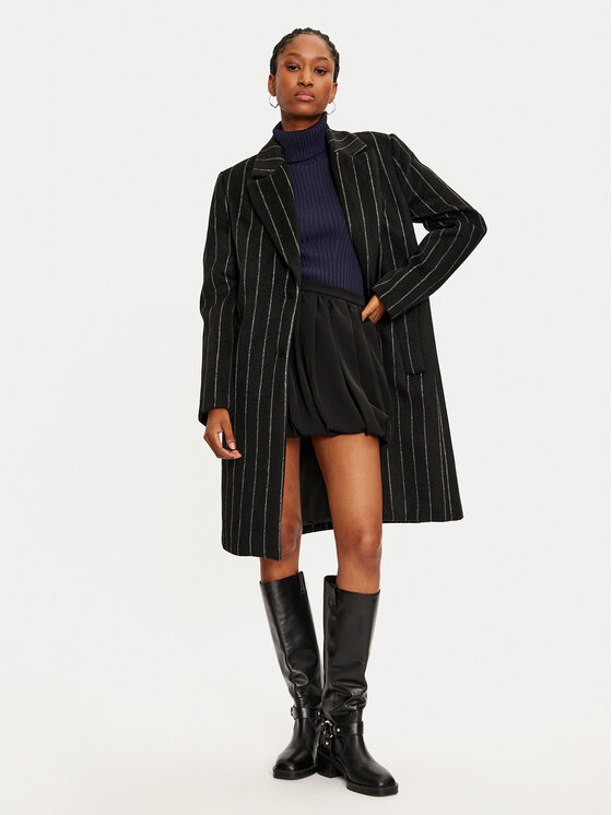 Please Please Cappotto di transizione K0GECU3000 Nero Regular Fit