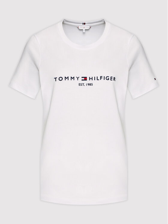 Tommy Hilfiger Tommy Hilfiger Tričko Heritage C-Nk WW0WW31999 Biela Regular Fit