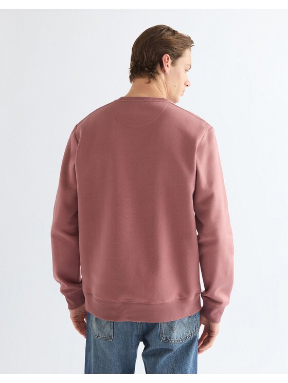 Wrangler Wrangler Bluza SIGN OFF CREW Różowy Regular Fit