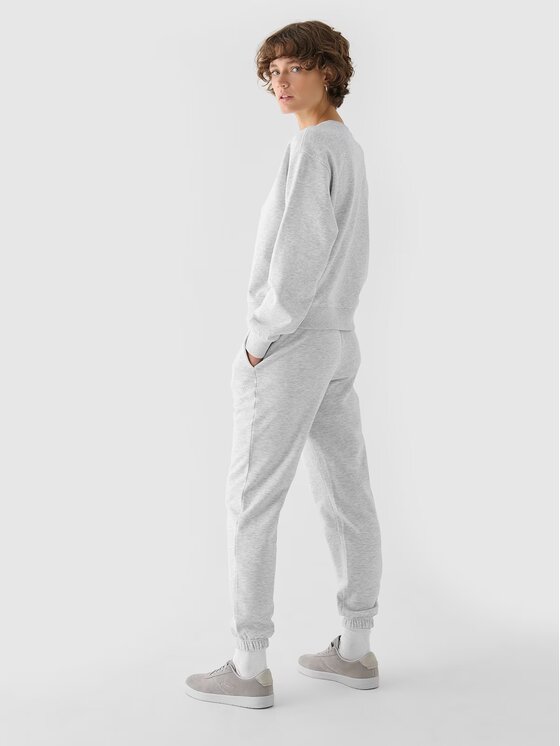 4F 4F Spodnie dresowe 4FWMM00TTROF1137-27M Szary Regular Fit