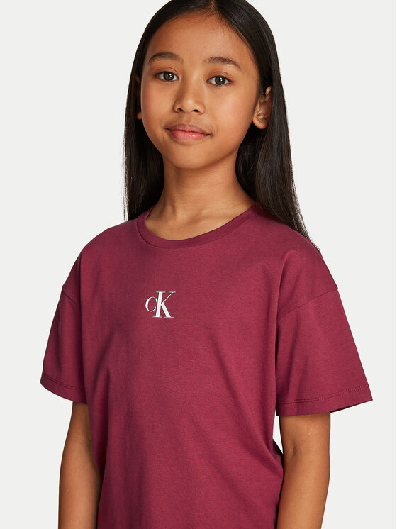 Calvin Klein Jeans Calvin Klein Jeans Футболка Logo IG0IG02136 Бордовий Boxy Fit