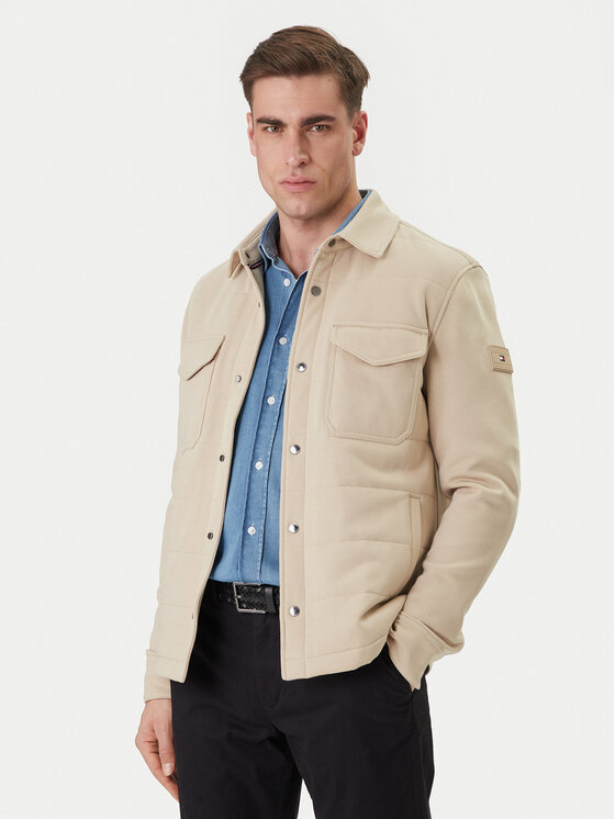 Tommy Hilfiger Tommy Hilfiger Μπουφάν μεταβατικό Mix Media MW0MW42486 Μπεζ Regular Fit