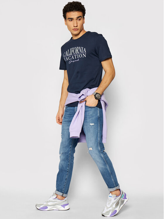 T-shirt Jorbooster Tee 12191055 Blu scuro Regular