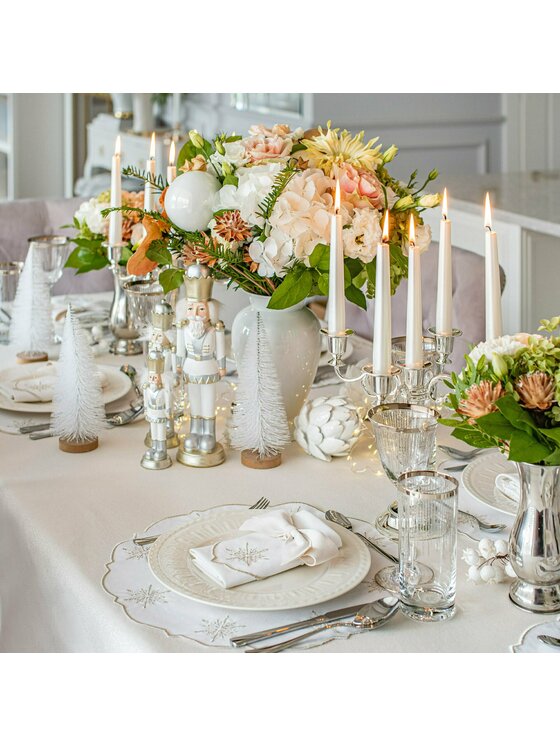 Roseberry Home Roseberry Home Serwetki Serwetki haftowane Silver Stars Srebrny