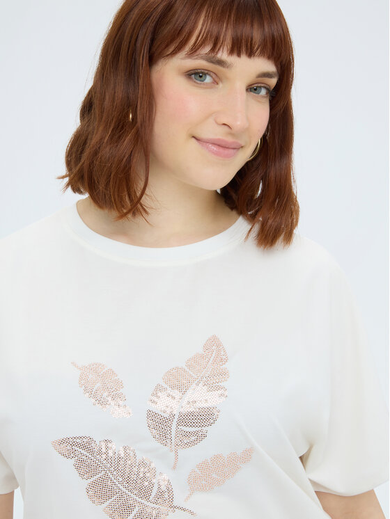 Fiorella Rubino Fiorella Rubino T-shirt G04NL008923N011 Bianco Regular Fit