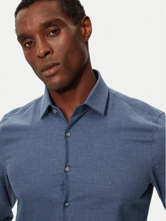 Calvin Klein Calvin Klein Marškiniai K10K113523 Mėlyna Slim Fit