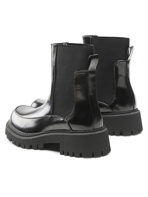 DeeZee DeeZee Kotníková obuv s elastickým prvkem H291202-01 Černá